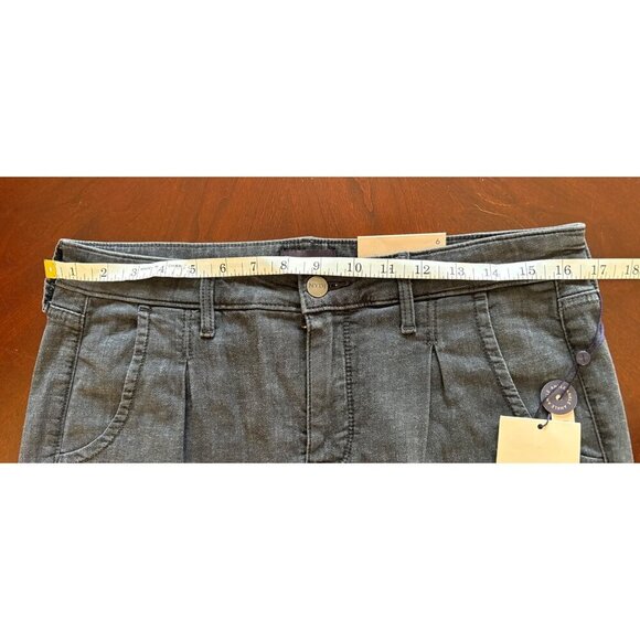 NYDJ NWT Charcoal Grey Giles Stretch Denim Cuffed Ankle High Rise Jeans Size 6 - Picture 7 of 13